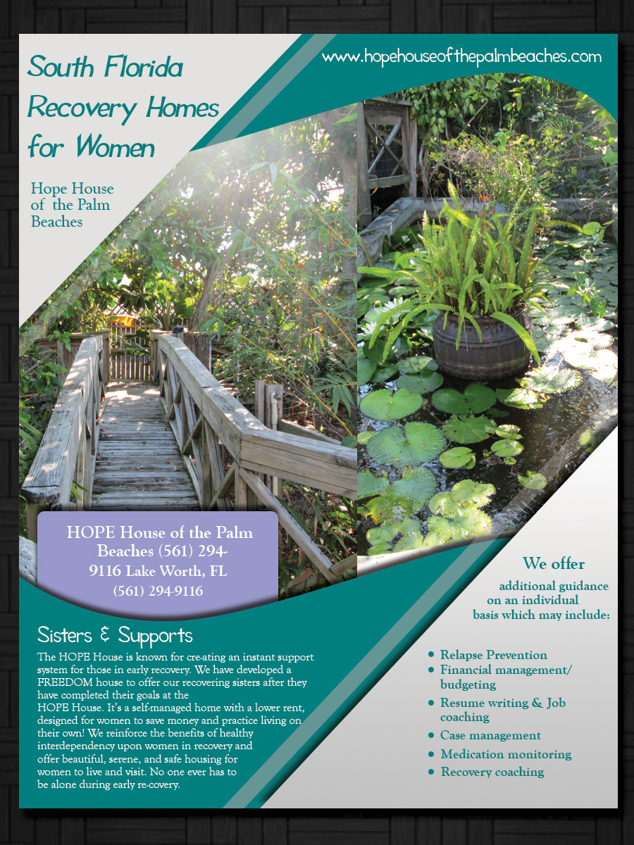 Flyer Design by ESolz Technologies for HOPE House of the Palm Beaches, LLC | Design #6121135