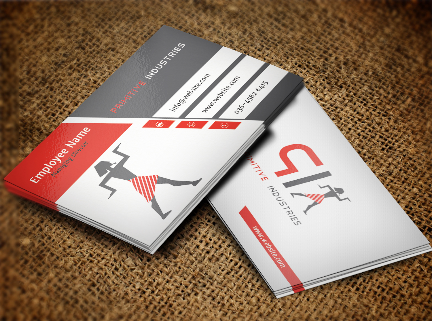 Visitenkarten-Design von Lanka Ama für Primitive Industries | Design #6113238