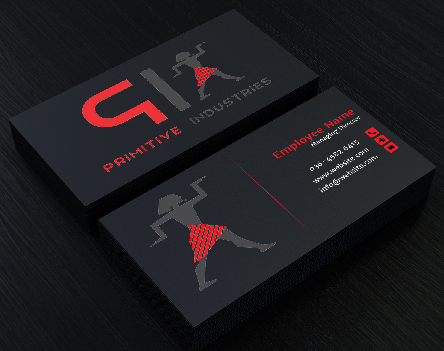 Business Card Design by Lanka Ama for Primitive Industries | Design #6113254