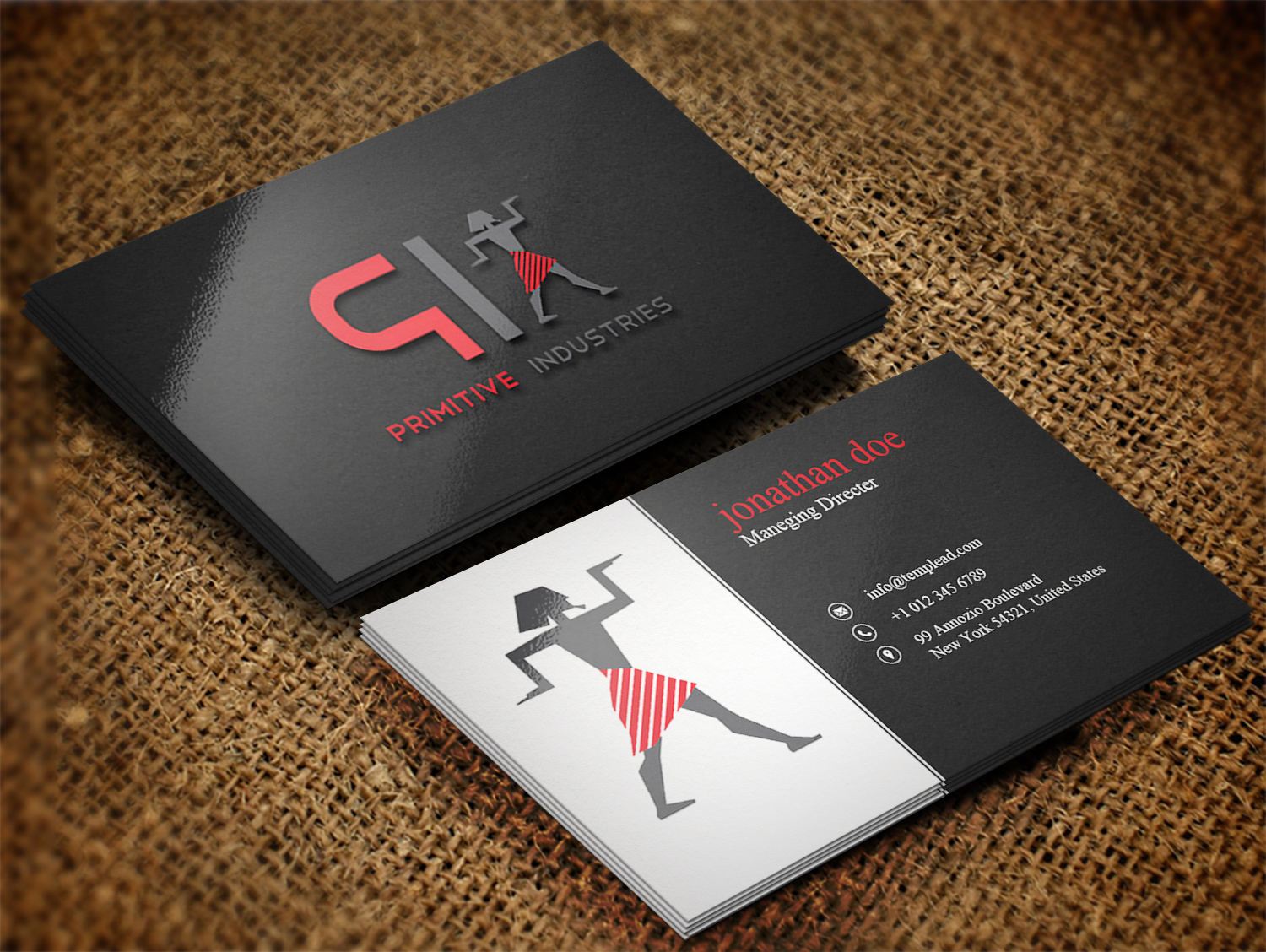 Visitenkarten-Design von Lanka Ama für Primitive Industries | Design #6113265