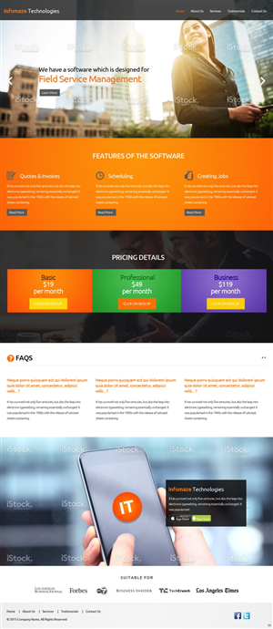 Web Design by pb for Infomaze Technologies | Design: #6175188