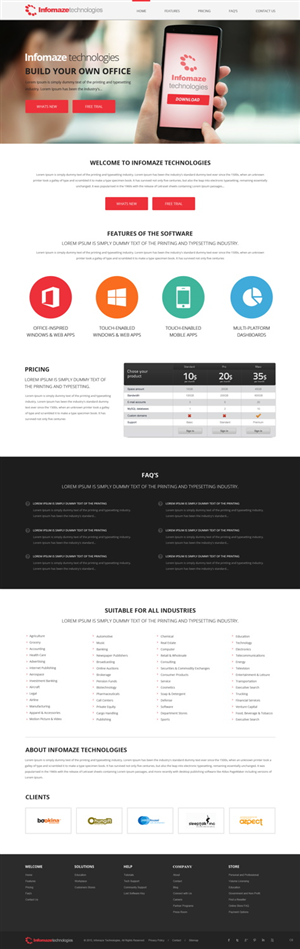 Web Design by pb for Infomaze Technologies | Design: #6175194