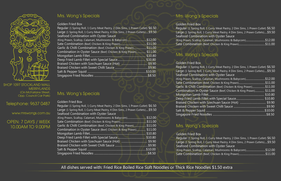 Menu Design by Karolin for this project | Design #1781028