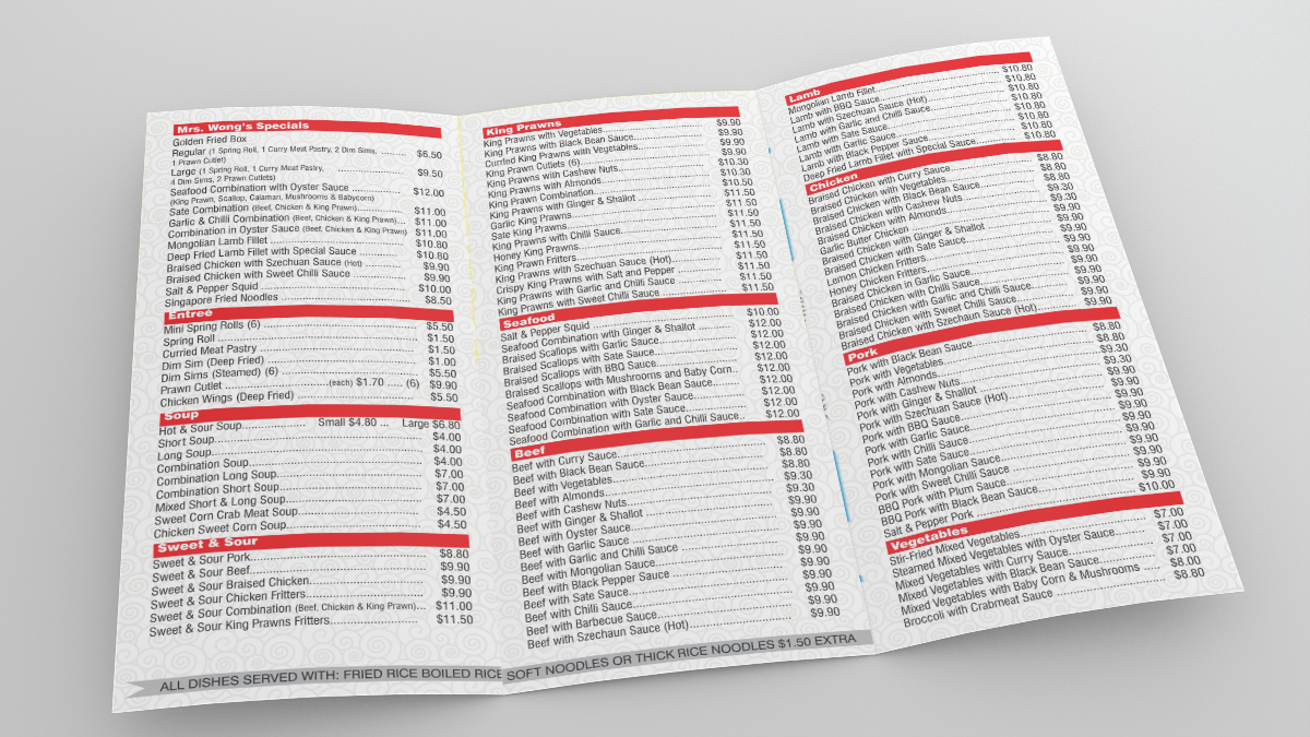 Menu Design by atularts for this project | Design #1913869