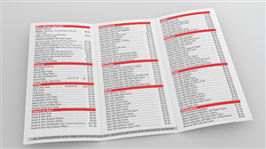 Menu Design by atularts for this project | Design: #1916634