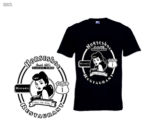 Design de T-shirt par spdacara pour Horseshoe Restaurant | Design : #6250653