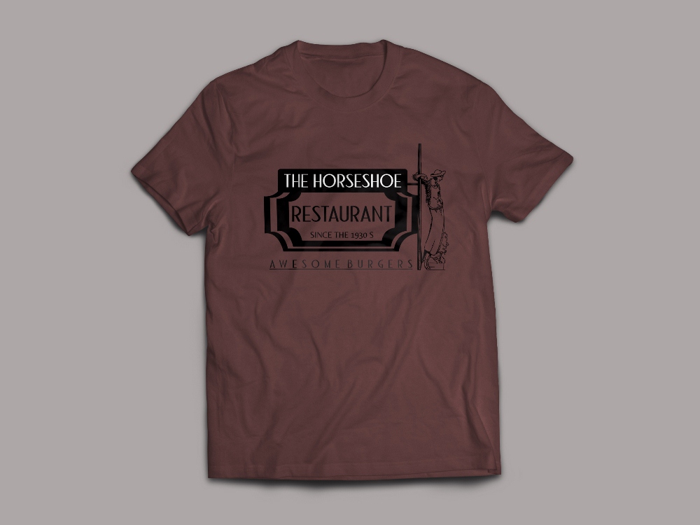 T-Shirt-Design von zatsukiki für Horseshoe Restaurant | Design #6163353
