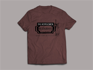 T-Shirt-Design von zatsukiki für Horseshoe Restaurant | Design #6163353