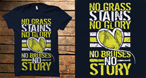 A Softball T shirt design with nice fonts | T-shirt Design by db1404