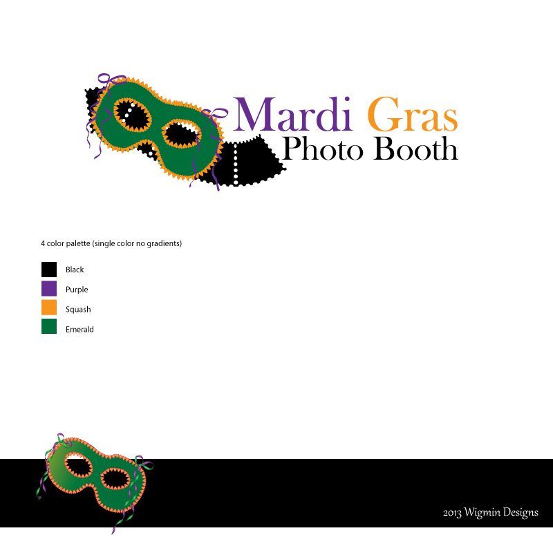 Logo Design by Wigmin for Mardi Gras Photo Booth | Design #1646404