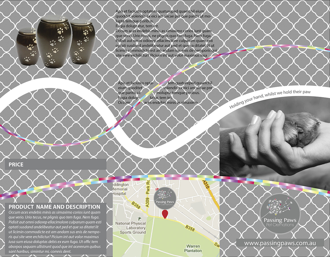 Flyer Design by Lego83 for Passing Paws Pet Cremations | Design #6164488