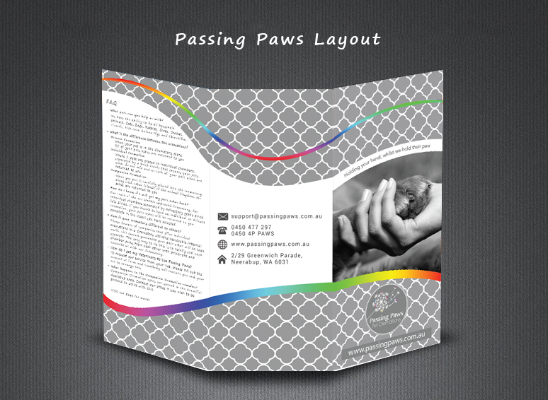 Flyer Design by Elmar for Passing Paws Pet Cremations | Design #6199768