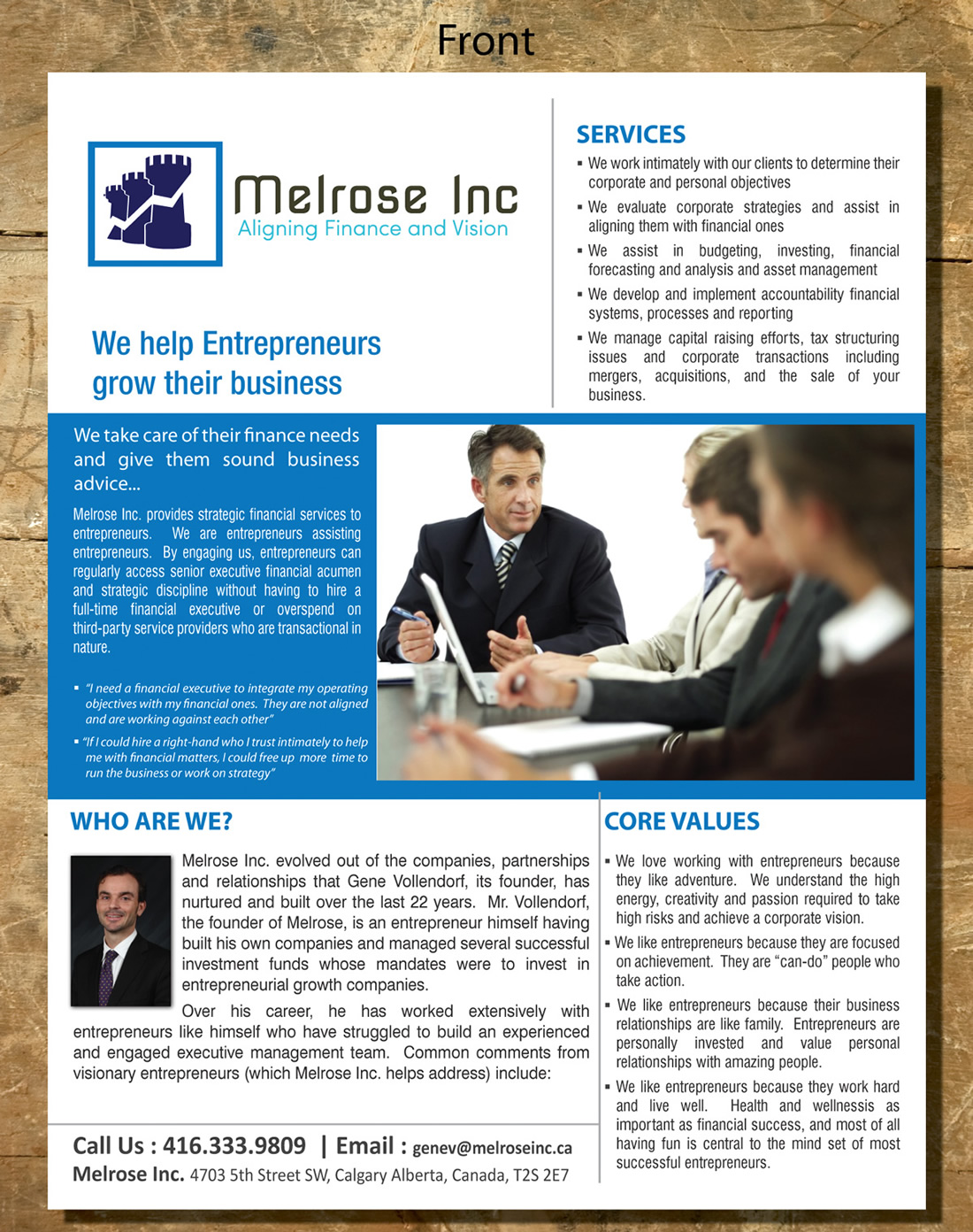 Brochure Design by Sbss for Melrose Inc. | Design #1664566