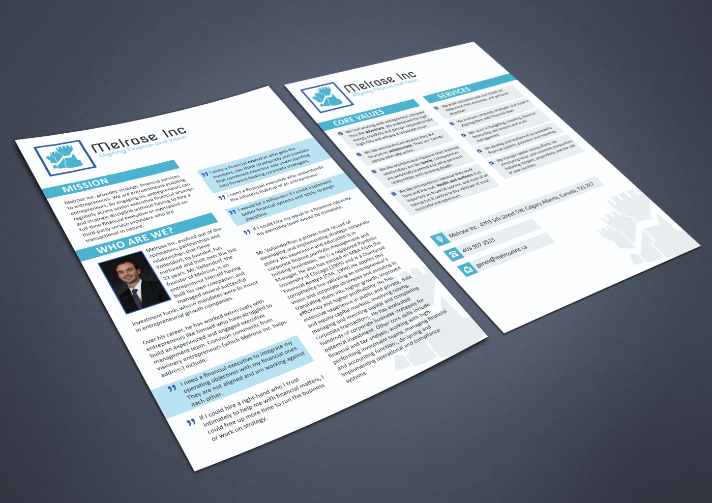 Brochure Design by HYPdesign for Melrose Inc. | Design #1655822
