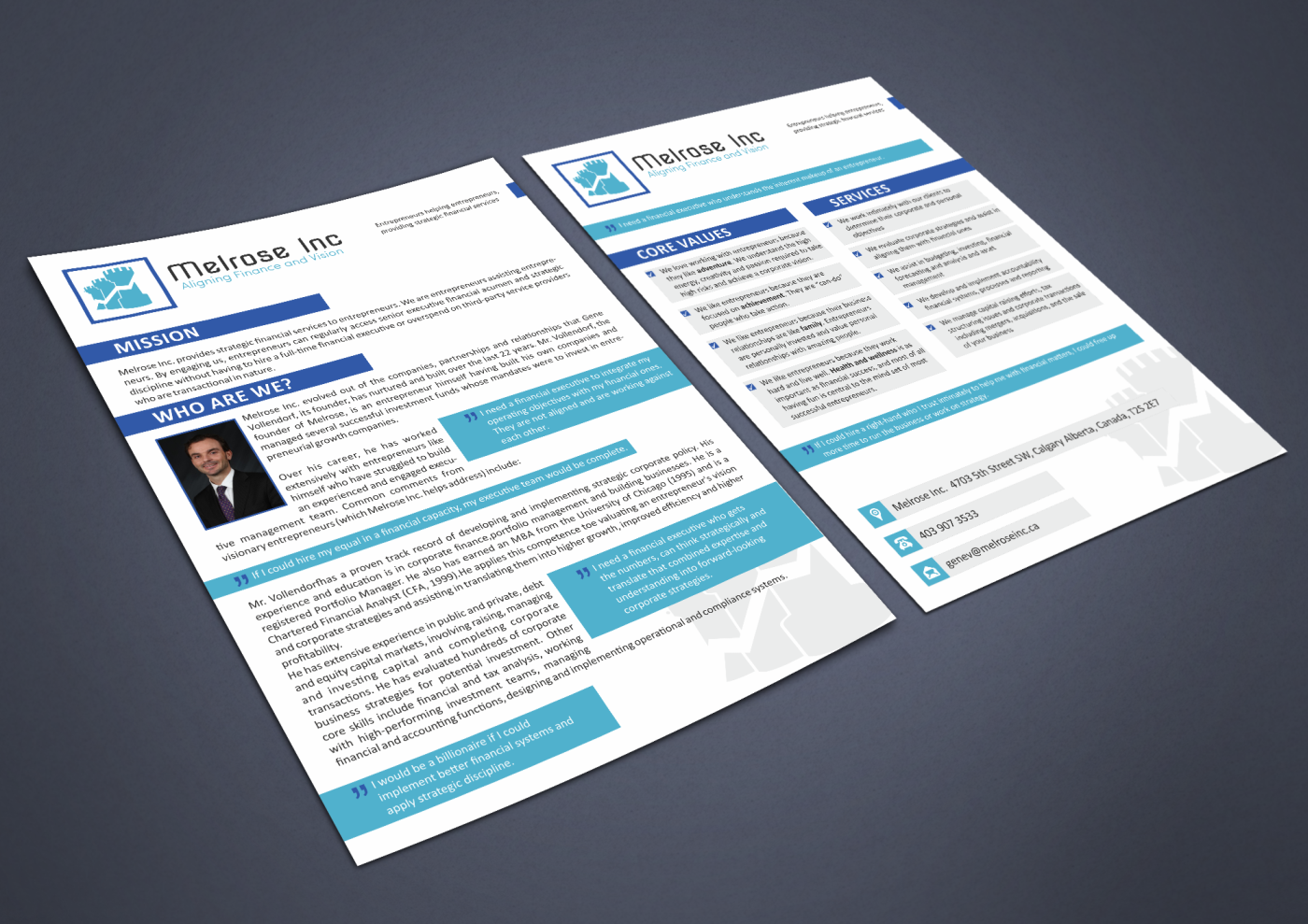 Brochure Design by HYPdesign for Melrose Inc. | Design #1660616