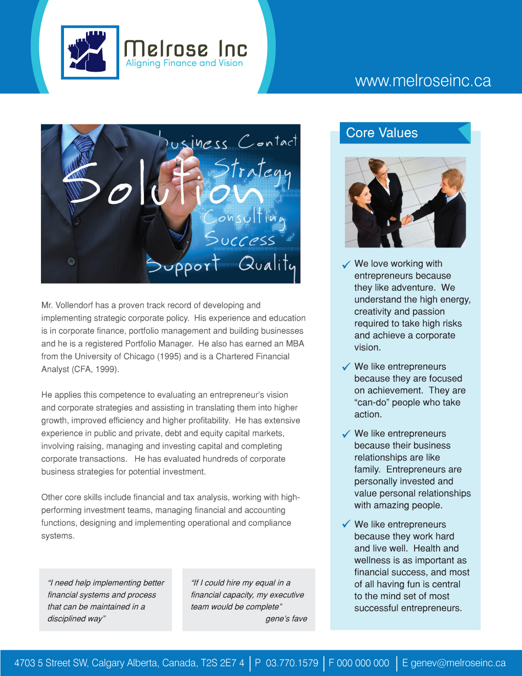 Brochure Design by rkailas for Melrose Inc. | Design #1668924