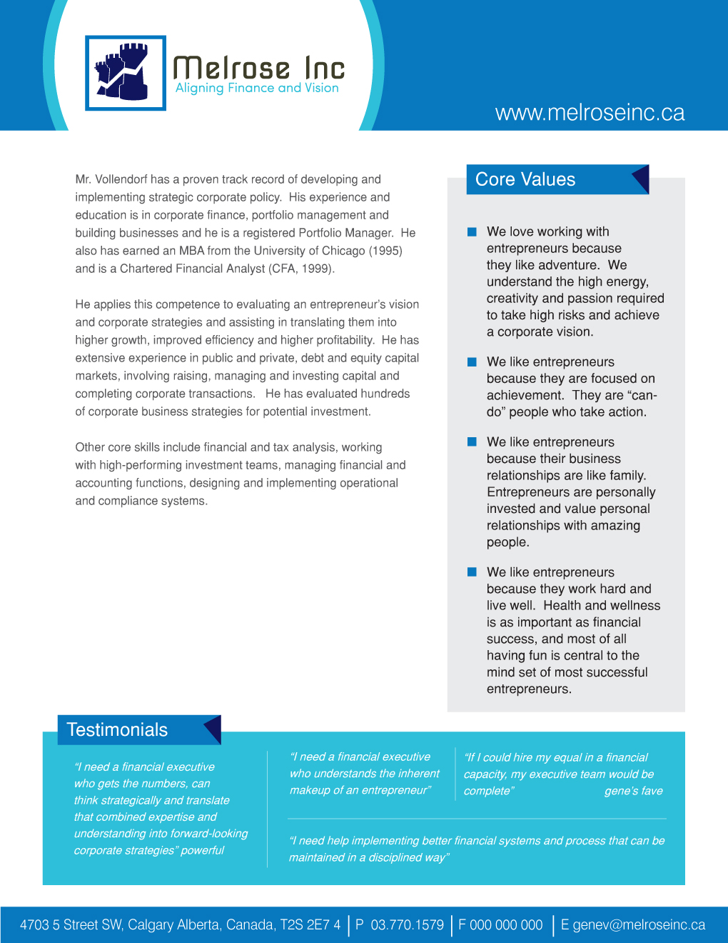 Brochure Design by rkailas for Melrose Inc. | Design #1670623