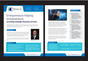 Brochure Design by rkailas for Melrose Inc. | Design: #1672479