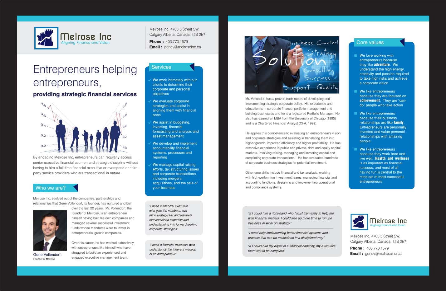 Diseño de Brochure por rkailas para Melrose Inc. | Diseño #1684036