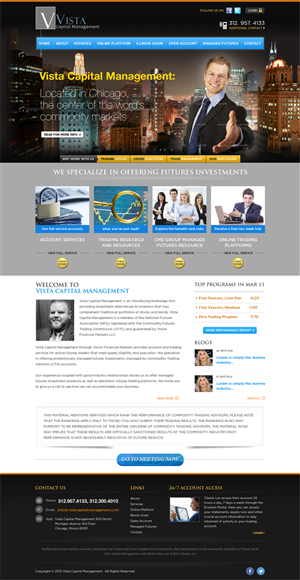Wordpress Design by Mayank Patel for Vista Capital Management | Design: #1647220