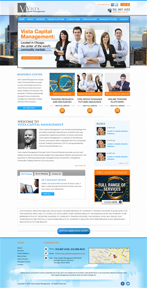 Wordpress Design by Mayank Patel for Vista Capital Management | Design: #1651295