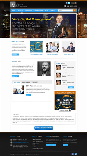 Wordpress Design by Mayank Patel for Vista Capital Management | Design #1700571