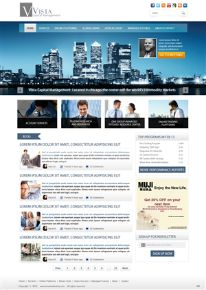 Wordpress Design by pb for Vista Capital Management | Design: #1649552