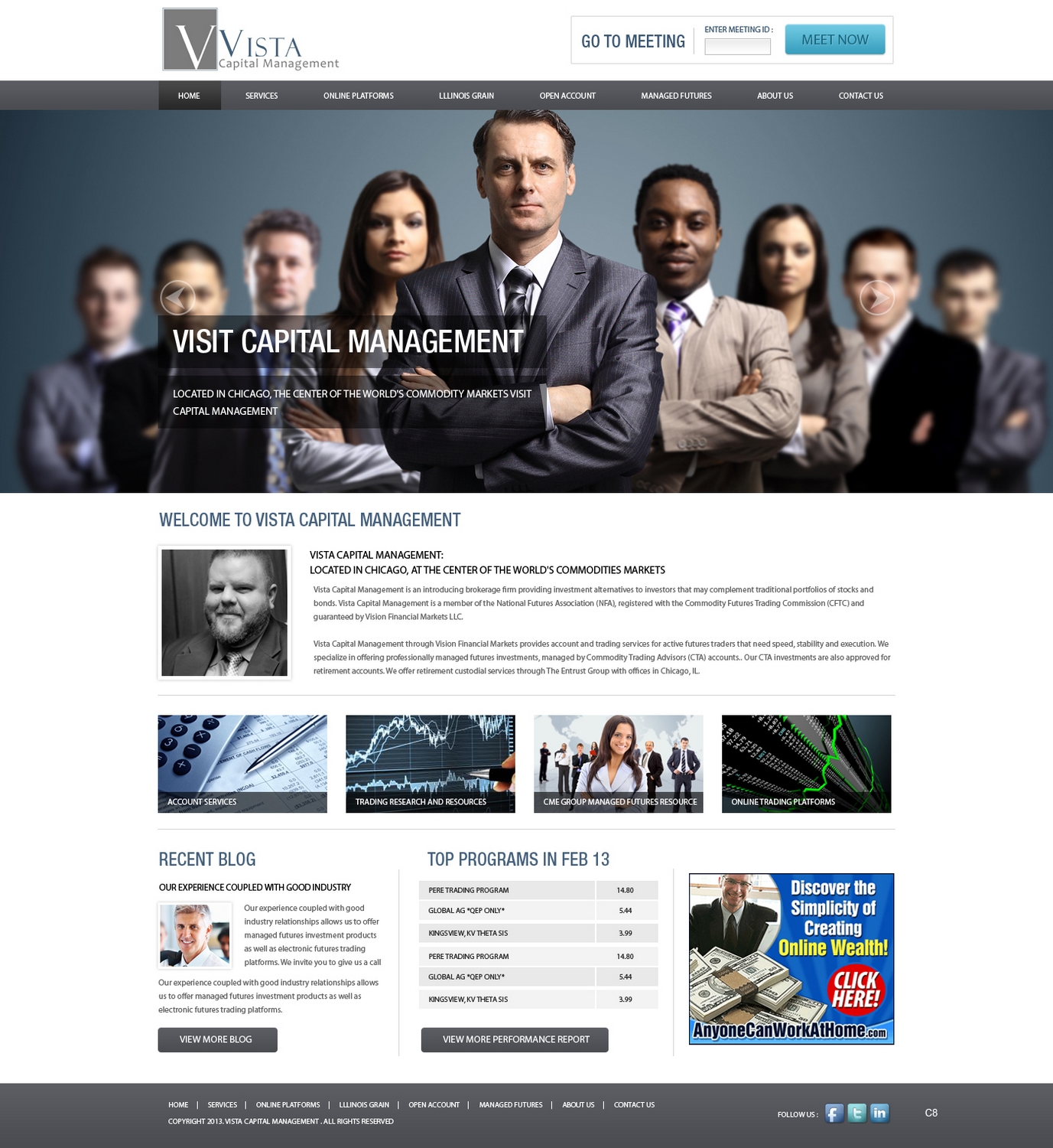 Wordpress Design by pb for Vista Capital Management | Design #1649561