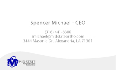 Business Card Design by Prepress-Nogaj for MID STATE Orthopaedics | Design #1642750