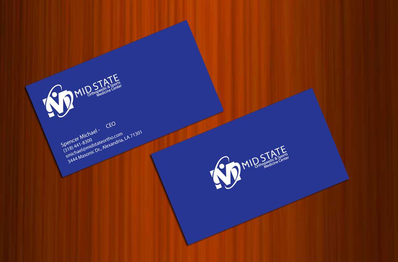 Business Card Design by asimali for MID STATE Orthopaedics | Design #1647501