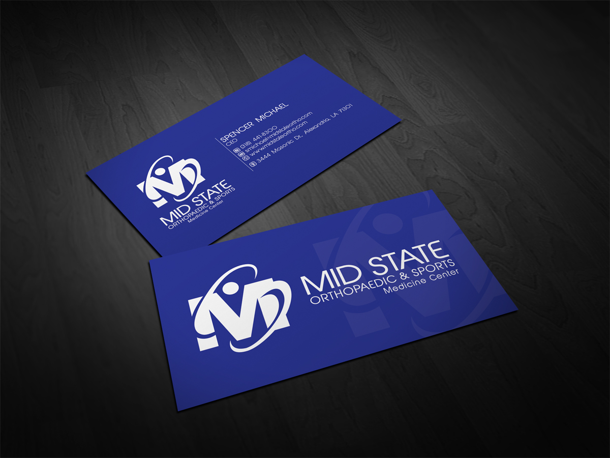 Business Card Design by diRtY.EMM for MID STATE Orthopaedics | Design #1643273
