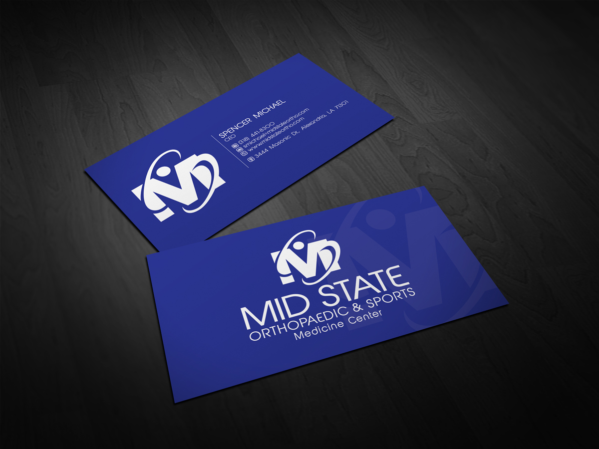 Business Card Design by diRtY.EMM for MID STATE Orthopaedics | Design #1643275
