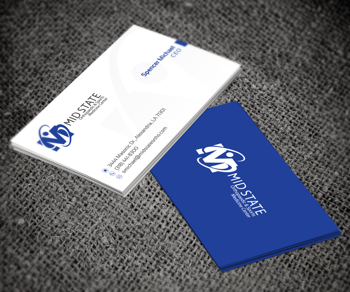 Business Card Design by anxongdzong for MID STATE Orthopaedics | Design #1644863