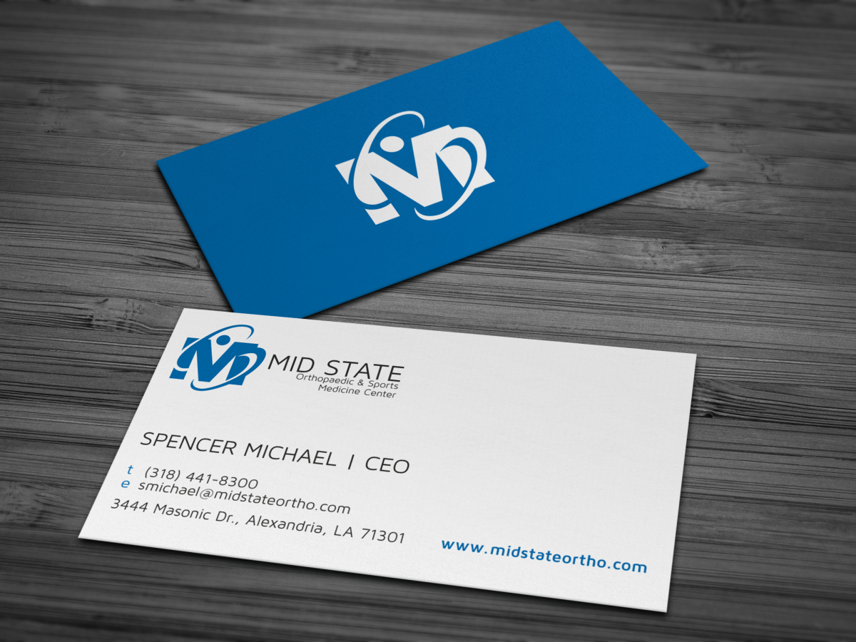 Business Card Design by HYPdesign for MID STATE Orthopaedics | Design #1647625