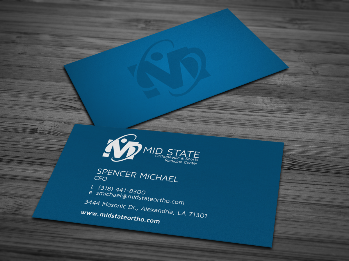 Business Card Design by HYPdesign for MID STATE Orthopaedics | Design #1647753