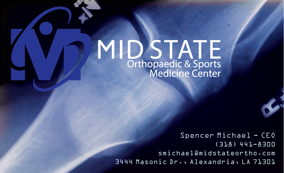 Visitenkarten-Design von AlexYorkDesigns für MID STATE Orthopaedics | Design #1641188
