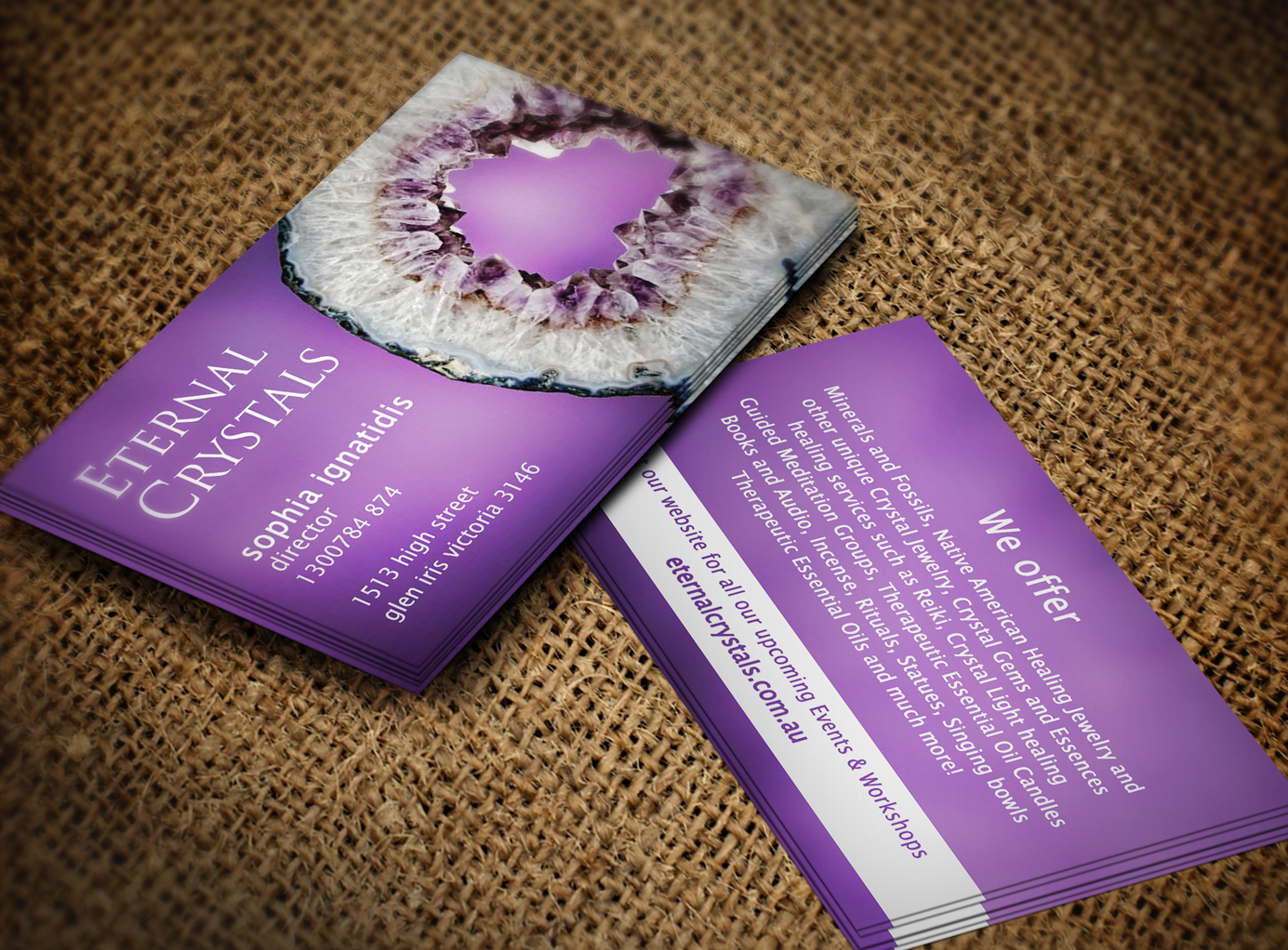 Business Card Design by Lanka Ama for Eternal Crystals | Design #6137509