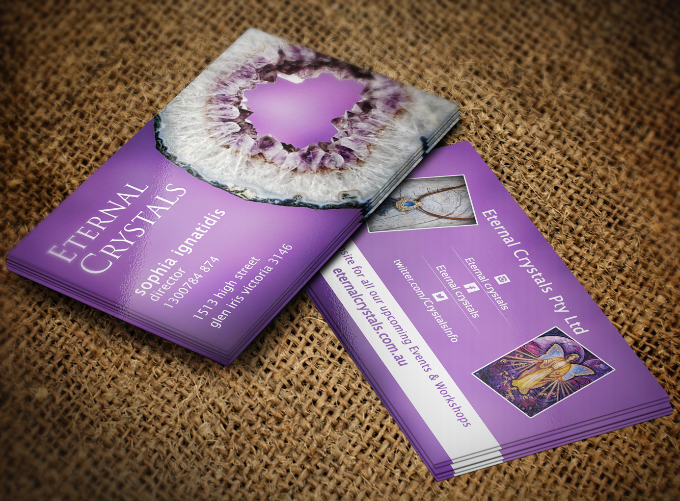 Business Card Design by Lanka Ama for Eternal Crystals | Design #6142989