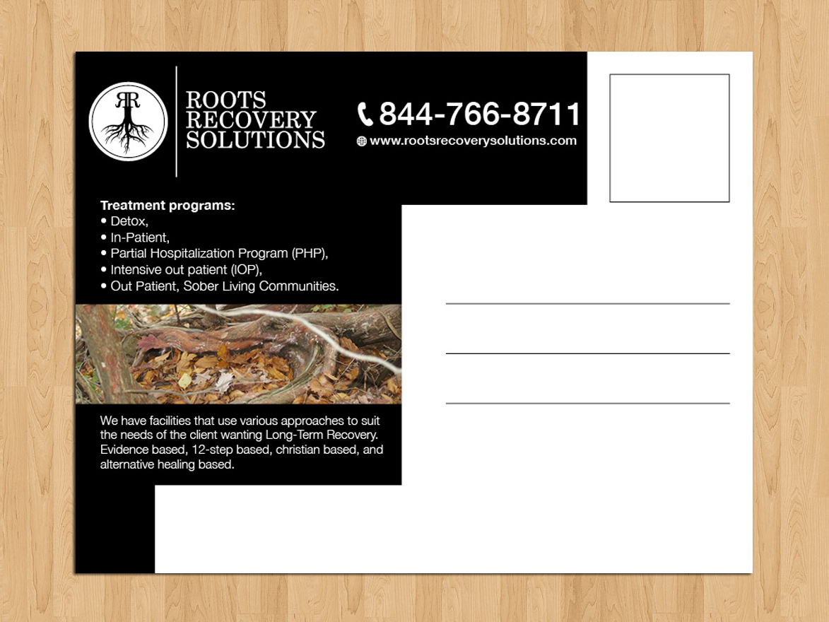 Postcard Design by PAS-CREATIVE for Roots Recovery Solutions | Design #6192125