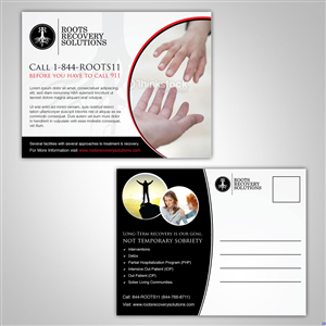 Diseño de Postal por uniquedesign10 para Roots Recovery Solutions | Diseño: #6148620