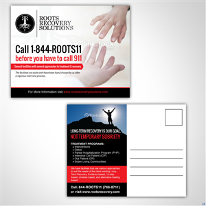 Diseño de Postal por uniquedesign10 para Roots Recovery Solutions | Diseño: #6179905