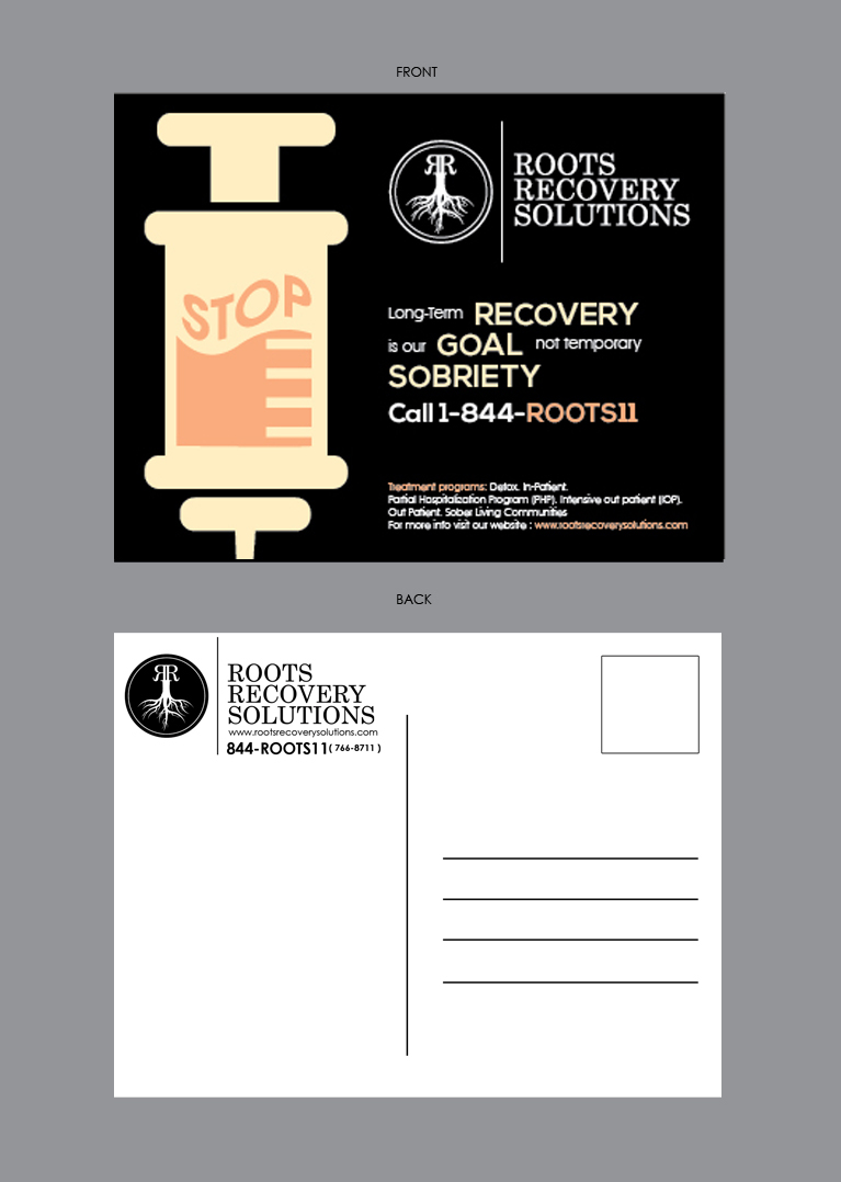 Diseño de Postal por Brain.Art para Roots Recovery Solutions | Diseño #6170769