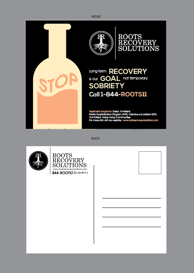 Diseño de Postal por Brain.Art para Roots Recovery Solutions | Diseño #6170771
