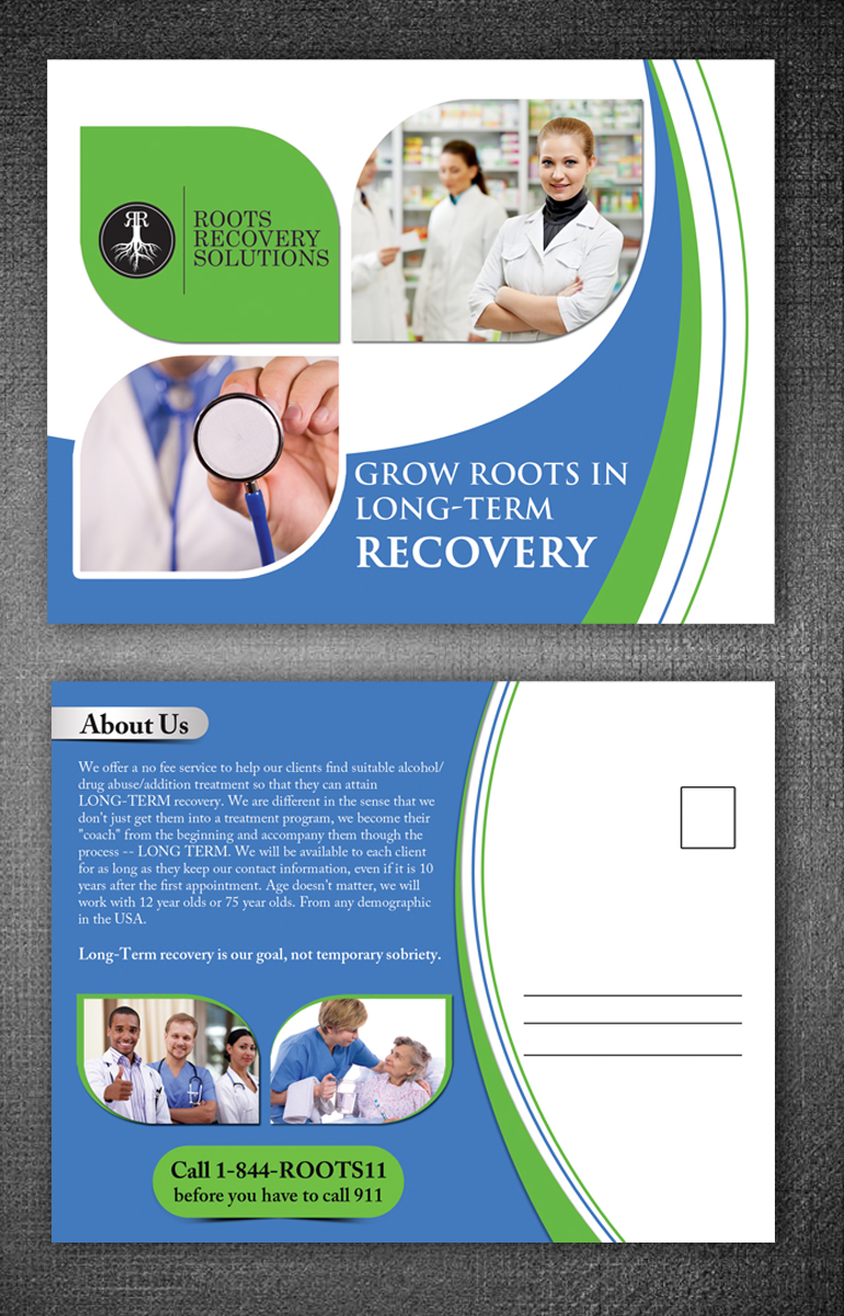 Postcard Design by ESolz Technologies for Roots Recovery Solutions | Design #6156769