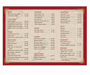 Design de Brochure par Grace A pour Chai Thai | Design #1677660