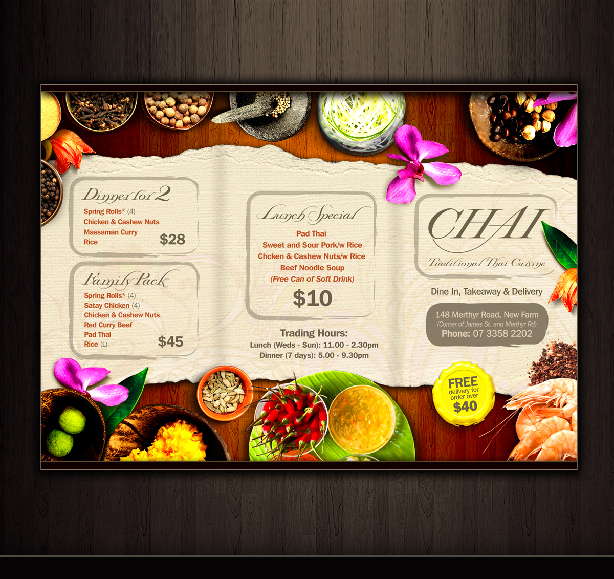 Design de Brochure par C23design Company pour Chai Thai | Design #1666786