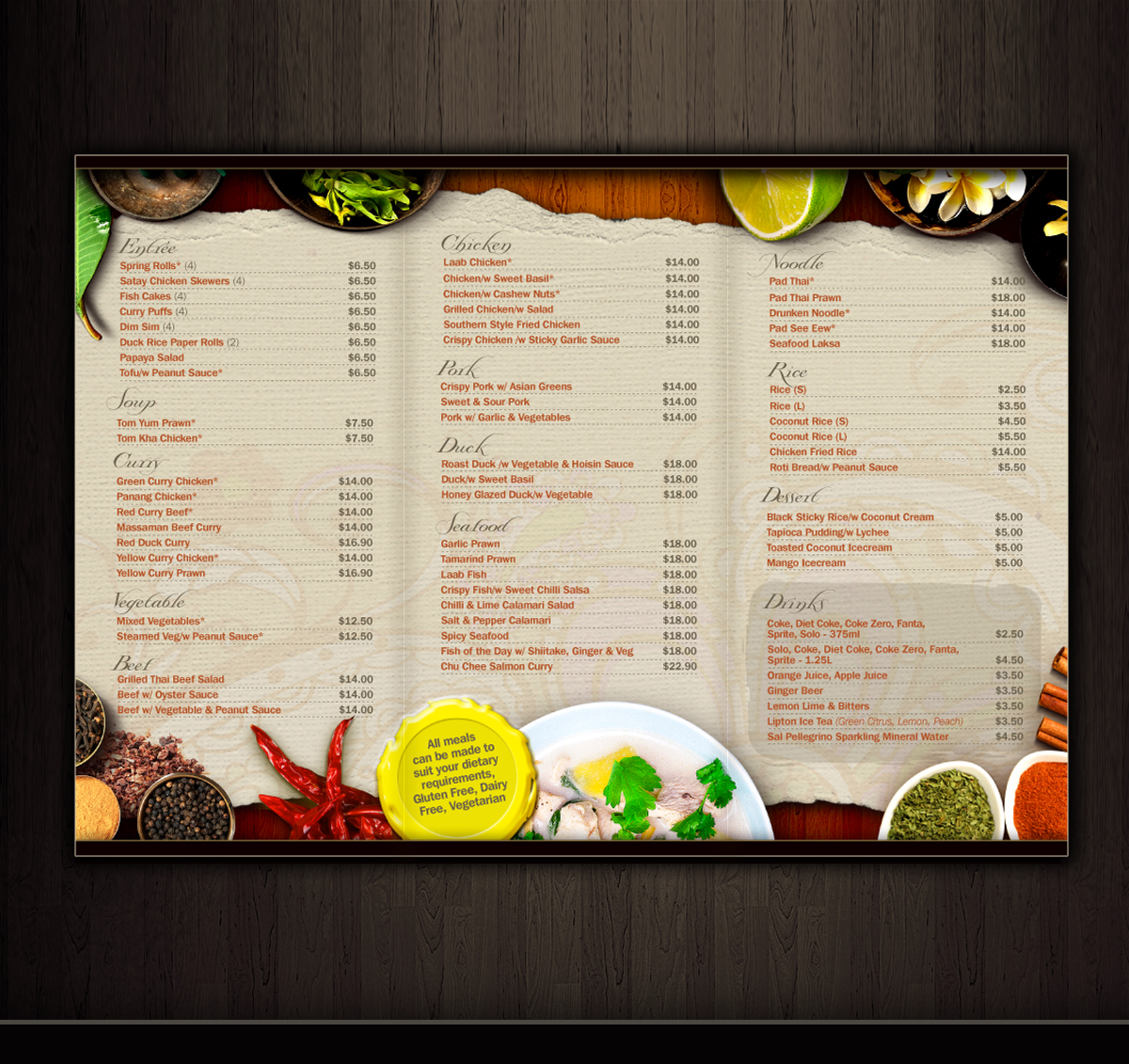 Design de Brochure par C23design Company pour Chai Thai | Design #1681050