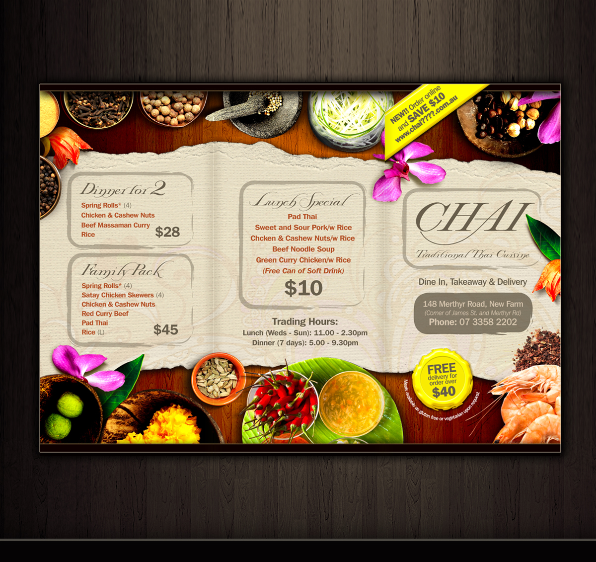 Brochure Design by C23design Company for Chai Thai | Design: #1681052