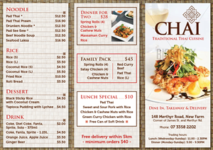Design de Brochure par Ekanite pour Chai Thai | Design : #1644637