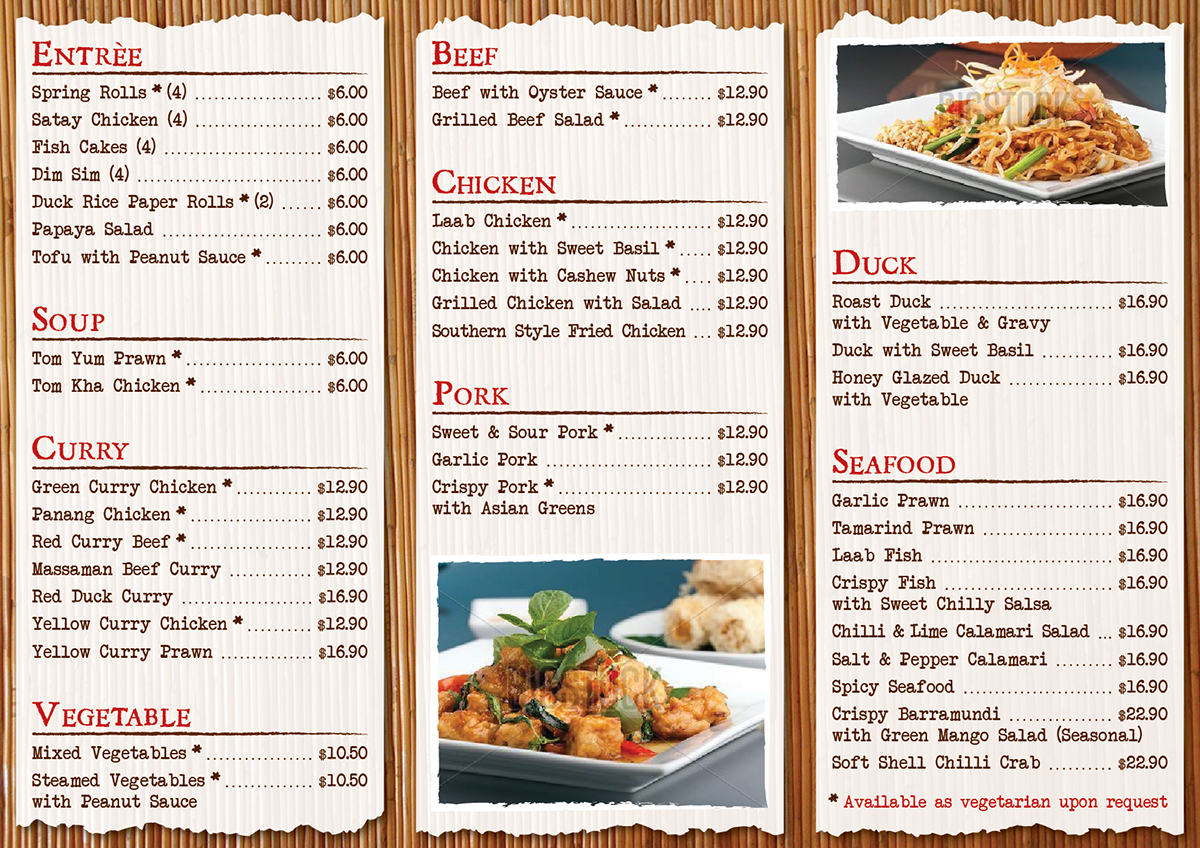 Brochure Design by Ekanite for Chai Thai | Design #1647311